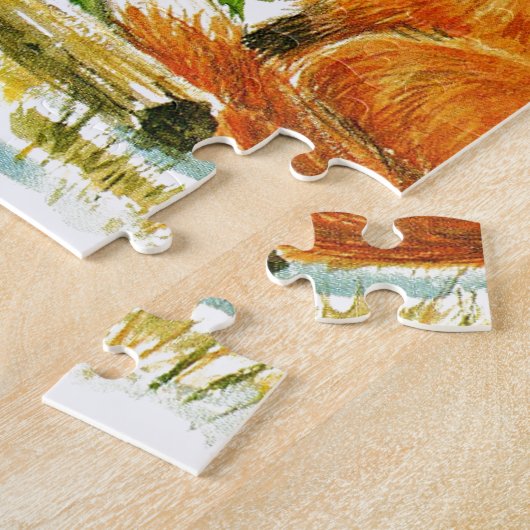 Weihnachtsfüchse Puzzle (Seite)