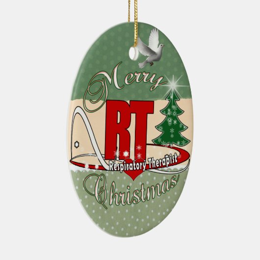 WEIHNACHTSfunktelegraphie-Atmungstherapeut Keramikornament (Rechts)