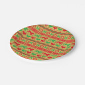 Weihnachtsfurcht Kleine Weihnachten Pappteller (Schrägansicht)