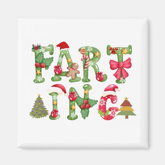 Weihnachtsfurzen Magnet (Vorne)