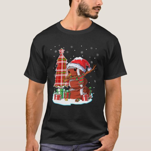 Weihnachtsfußball Ball Snowman Dabbing Weihnachtsm T-Shirt (Vorderseite)