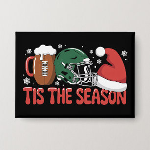 Weihnachtsfußball Die Saison ist da Sport Feiertag Button