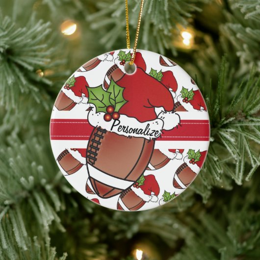 Weihnachtsfußball | DIY Name Keramik Ornament (Baum)