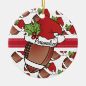 Weihnachtsfußball | DIY Name Keramik Ornament (Vorne)