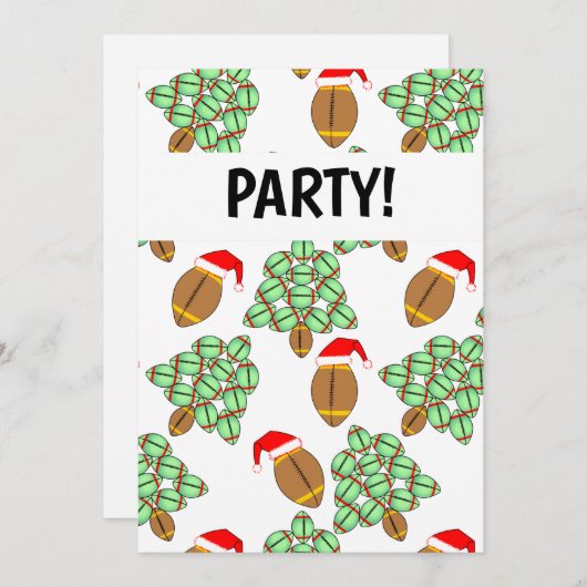 Weihnachtsfußball Einladung (Vorne/Hinten)