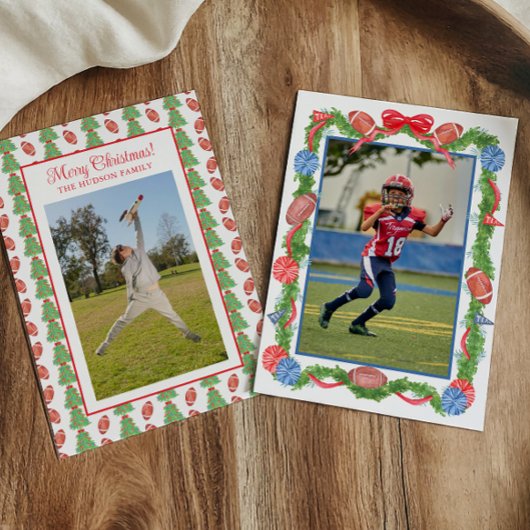 Weihnachtsfussball-Foto Feiertagskarte