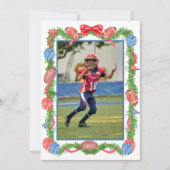 Weihnachtsfussball-Foto Feiertagskarte (Vorderseite)