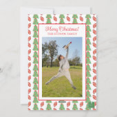 Weihnachtsfussball-Foto Feiertagskarte (Rückseite)