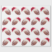 Weihnachtsfußball Funny Santa Holiday Wrapping Pa Geschenkpapier (Flach)
