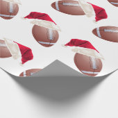 Weihnachtsfußball Funny Santa Holiday Wrapping Pa Geschenkpapier (Ecke)