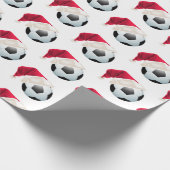 Weihnachtsfußball Fußball Funny Weihnachtsfest Geschenkpapier (Ecke)