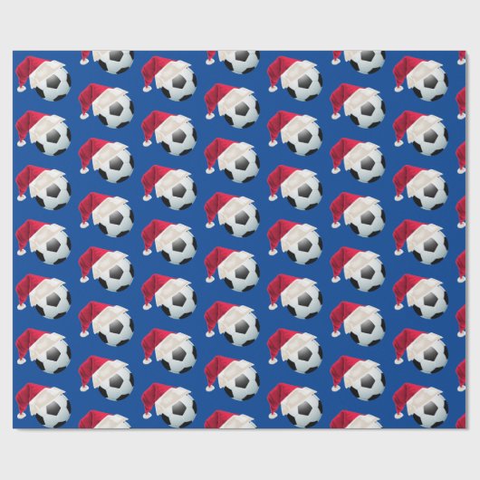 Weihnachtsfußball Fußball Funny Weihnachtsfest Geschenkpapier (Flach)