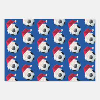 Weihnachtsfußball Fußballsport Weihnachtsfest Set Geschenkpapier Set