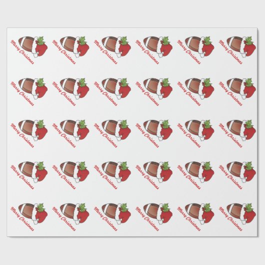 Weihnachtsfußball Geschenkpapier (Flach)