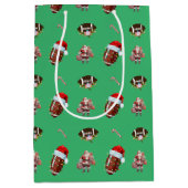 Weihnachtsfußball Green Santa Light String Rose Mittlere Geschenktüte (Vorderseite)