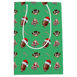 Weihnachtsfußball Green Santa Light String Rose Mittlere Geschenktüte