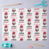 Weihnachtsfußball Gridiron Ball Individuelle Name Seidenpapier (Basteln)