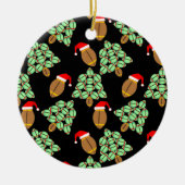 Weihnachtsfußball Keramik Ornament (Vorne)