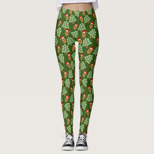 Weihnachtsfußball Leggings (Vorderseite)