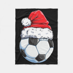 Weihnachtsfußball Ll Santa Hut Lustige Sportarten Fleecedecke