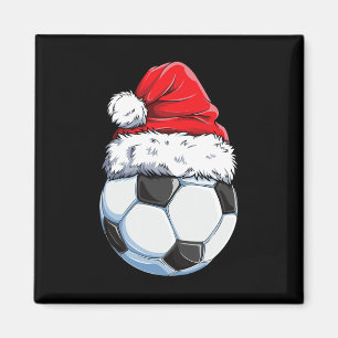Weihnachtsfußball Ll Santa Hut Lustiger Sport Xmas Magnet