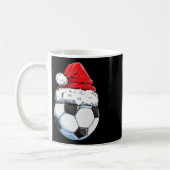Weihnachtsfußball Ll Weihnachtsmannmütze Lustiger Kaffeetasse (Links)