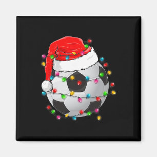Weihnachtsfußball Ll Weihnachtsmannmütze Lustiger Magnet