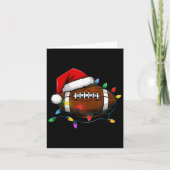Weihnachtsfußball mit Weihnachtsmannmütze Weihnach Karte (Vorderseite)