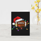 Weihnachtsfußball mit Weihnachtsmannmütze Weihnach Karte (Gelbe Blume)