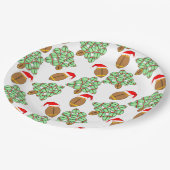 Weihnachtsfußball Pappteller (Schrägansicht)