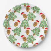 Weihnachtsfußball Pappteller (Vorderseite)