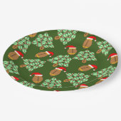 Weihnachtsfußball Pappteller (Schrägansicht)
