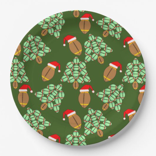 Weihnachtsfußball Pappteller (Vorderseite)