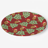 Weihnachtsfußball Pappteller (Schrägansicht)