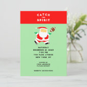 Weihnachtsfußball-Party Einladung (Stehend Vorderseite)