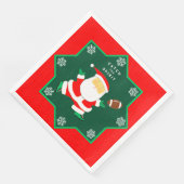 Weihnachtsfußball-Party Serviette (Ecke)