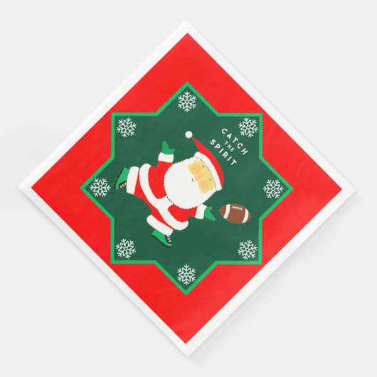 Weihnachtsfußball-Party Serviette (Ecke)
