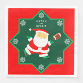 Weihnachtsfußball-Party Serviette (Vorderseite)