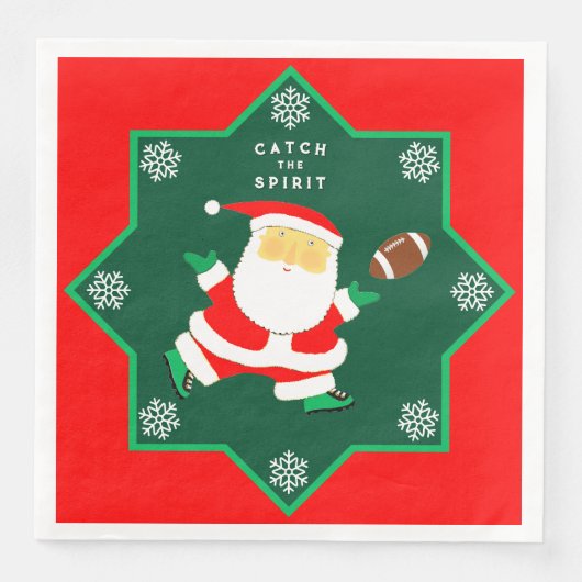 Weihnachtsfußball-Party Serviette (Vorderseite)