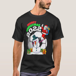 Weihnachtsfußball Santa Frohe Weihnachten Dabbing  T-Shirt