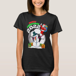 Weihnachtsfußball Santa Frohe Weihnachten Dabbing  T-Shirt