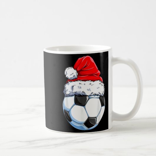 Weihnachtsfußball Santa Hut Lustige Srts Xmas Bo Kaffeetasse (Rechts)