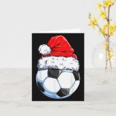 Weihnachtsfußball Santa Hut Lustige Srts Xmas Bo Karte (Gelbe Blume)