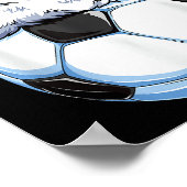 Weihnachtsfußball Santa Hut Lustige Srts Xmas Bo Poster (Ecke)