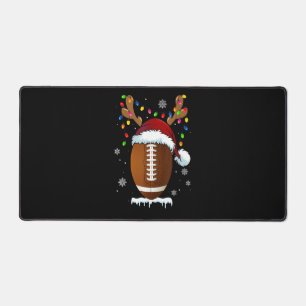 Weihnachtsfußball Santa Lichter Lustige Jungen Ich Schreibtischunterlage