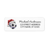 Weihnachtsfußball Santa Rücksendeadresse (Vorne)