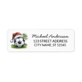 Weihnachtsfußball Santa Rücksendeadresse (Vorne)