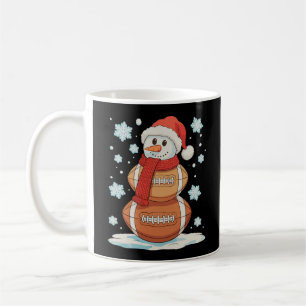 Weihnachtsfußball Schneemann Feiertagssport Xmas Kaffeetasse