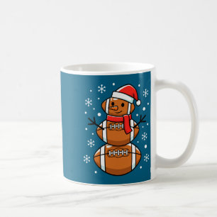 Weihnachtsfußball Schneemann Santa Hut Lustiges Xm Kaffeetasse