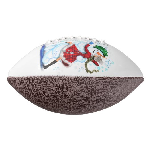 Weihnachtsfußball - Schneemann und Mädchentanz Football (Gedreht 90)